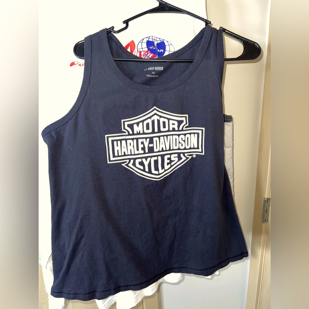 AUTHENTIC HARLEY DAVIDSON BIKER TANK TOP XL FITS LIKE A L AS ALWAYS FAS SHIPPIN!